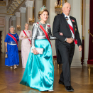 Kronprinsesse Mette-Marit er til stede under Kongeparets tradisjonsrike middag for stortingsrepresentantene. Foto: Heiko Junge, NTB scanpix.